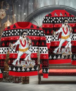 Elvis Fatley Meme Red Ugly Christmas Sweater 3D Gift Idea Christmas