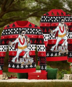 Elvis Fatley Meme Red Ugly Christmas Sweater 3D Gift Idea Christmas