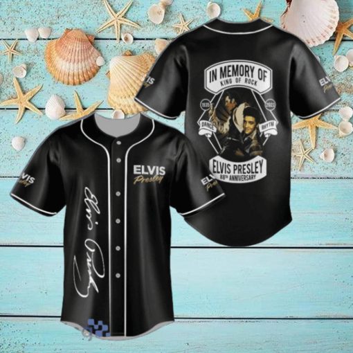 Elvis Presley 88th Anniversary Black Jersey Baseball Shirt Style Gift Shirt