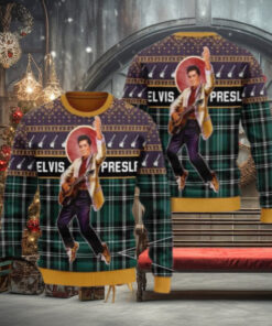Elvis Presley A Fun Way To Celebrate Christmas Chirstmas Gifts 2024 Xmas For Family And Friends Ugly Sweater