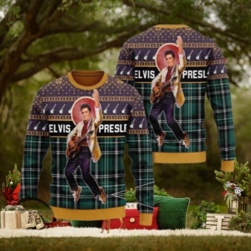 Elvis Presley A Fun Way To Celebrate Christmas Chirstmas Gifts 2024 Xmas For Family And Friends Ugly Sweater
