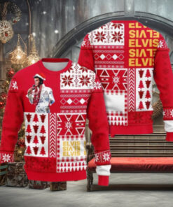 Elvis Presley A Unique Twist On Holiday Fashion Chirstmas Gifts 2024 Xmas For Family And Friends Ugly Sweater