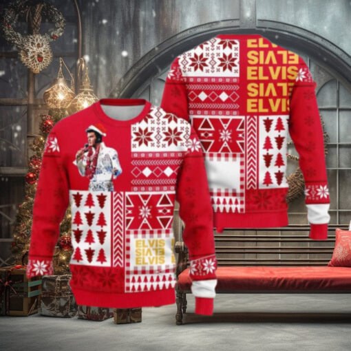 Elvis Presley A Unique Twist On Holiday Fashion Chirstmas Gifts 2024 Xmas For Family And Friends Ugly Sweater