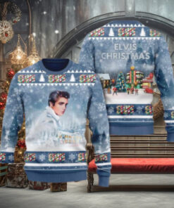 Elvis Presley An Iconic Look Chirstmas Gifts 2024 Xmas For Family And Friends Ugly Sweater