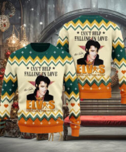 Elvis Presley Can’t Help Falling In Love Chirstmas Gifts 2024 Xmas For Family And Friends Ugly Sweater