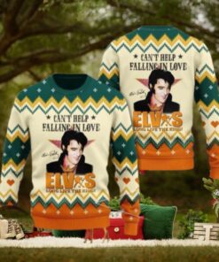 Elvis Presley Can’t Help Falling In Love Chirstmas Gifts 2024 Xmas For Family And Friends Ugly Sweater