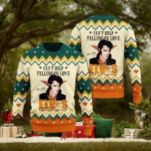 Elvis Presley Can’t Help Falling In Love Chirstmas Gifts 2024 Xmas For Family And Friends Ugly Sweater