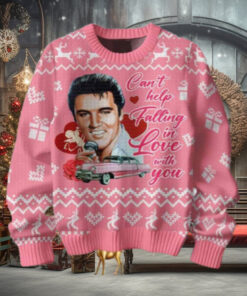 Elvis Presley Cant Help Falling In Love With You Valentine Chirstmas Gifts 2024 Xmas For Family And Friends Ugly Sweater