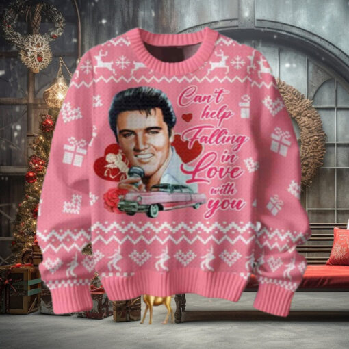 Elvis Presley Cant Help Falling In Love With You Valentine Chirstmas Gifts 2024 Xmas For Family And Friends Ugly Sweater
