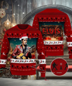 Elvis Presley Chirstmas Gifts 2024 Xmas For Family And Friends Ugly Sweater