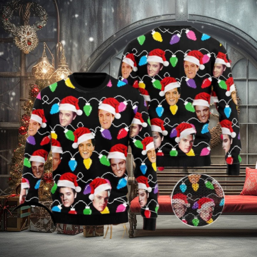 Elvis Presley Funny Moment Chirstmas Gifts 2024 Xmas For Family And Friends Ugly Sweater Elvis Presley Funny Moment Chirstmas Gifts 2024 Xmas For Family And Friends Ugly Sweater