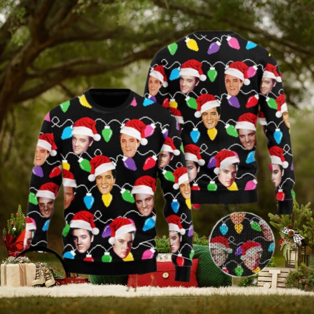 Elvis Presley Funny Moment Chirstmas Gifts 2024 Xmas For Family And Friends Ugly Sweater Elvis Presley Funny Moment Chirstmas Gifts 2024 Xmas For Family And Friends Ugly Sweater