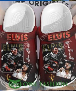 Elvis Presley Images Dark Red Crocs