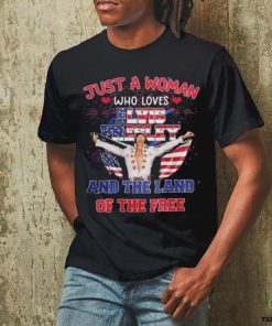 Elvis Presley Just A Woman Who Loves The Land Of The Free America T Shirt