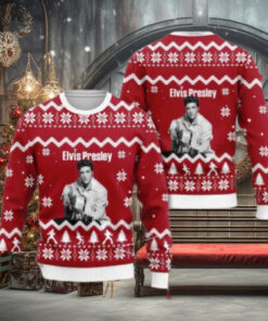 Elvis Presley Look Fit For A King Chirstmas Gifts 2024 Xmas For Family And Friends Ugly Sweater