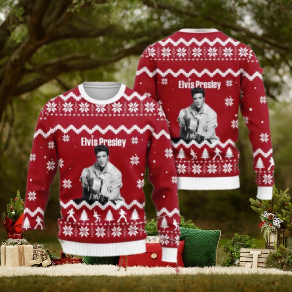 Elvis Presley Look Fit For A King Chirstmas Gifts 2024 Xmas For Family And Friends Ugly Sweater Elvis Presley Look Fit For A King Chirstmas Gifts 2024 Xmas For Family And Friends Ugly Sweater