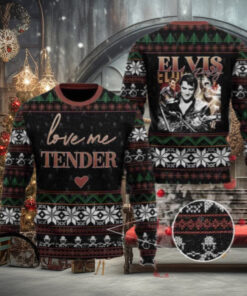 Elvis Presley Love Me Tender Chirstmas Gifts 2024 Xmas For Family And Friends Ugly Sweater