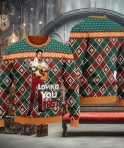 Elvis Presley Loving You 1957 Ugly Christmas Sweater 3D Gift Idea Christmas
