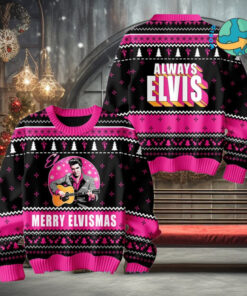 Elvis Presley Merry Elvismas Ugly Christmas Sweater