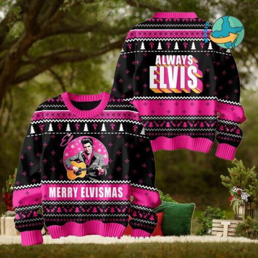 Elvis Presley Merry Elvismas Ugly Christmas Sweater