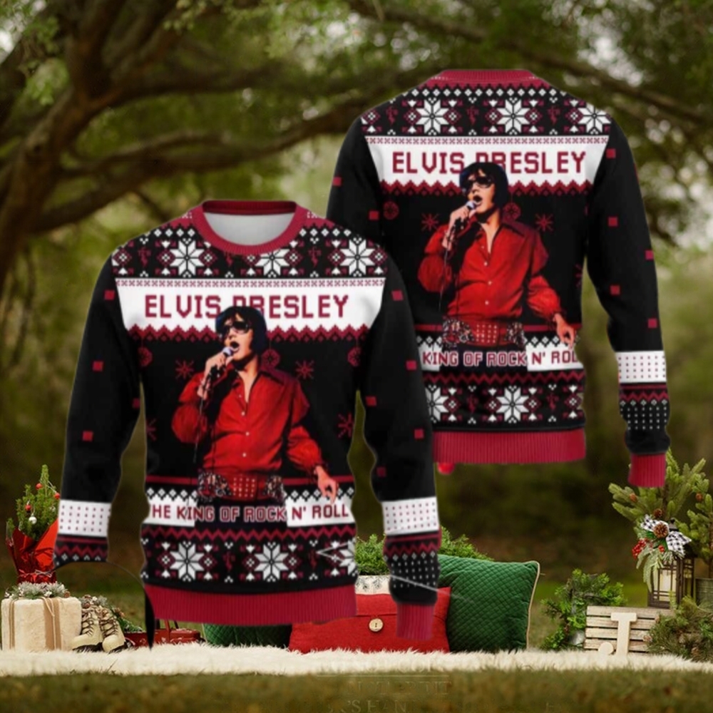 Elvis Presley The King Of Rock N Roll Chirstmas Gifts 2024 Xmas For Family And Friends Ugly Sweater Elvis Presley The King Of Rock N Roll Chirstmas Gifts 2024 Xmas For Family And Friends Ugly Sweater
