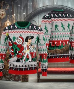 Elvis Presley With Santa Christmas Ugly Sweater For Men And Women Gift Hoidays