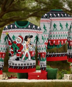 Elvis Presley With Santa Christmas Ugly Sweater For Men And Women Gift Hoidays
