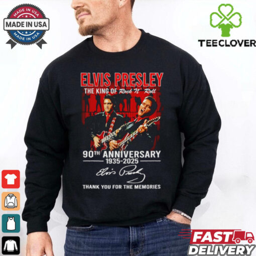 Elvis Presley the King of Rock N Roll 90th anniversary 1935 2025 shirt