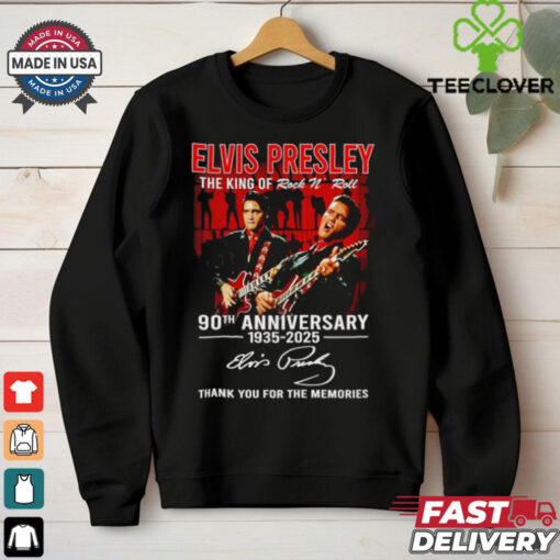 Elvis Presley the King of Rock N Roll 90th anniversary 1935 2025 shirt
