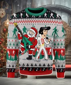 Elvis With Santa Christmas Ugly Christmas Sweater Xmas Gift Men And Women Christmas Sweater