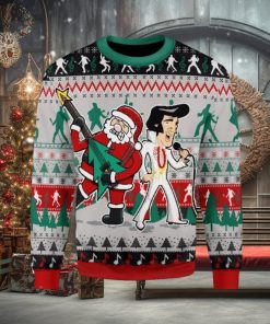 Elvis With Santa Christmas Ugly Christmas Sweater