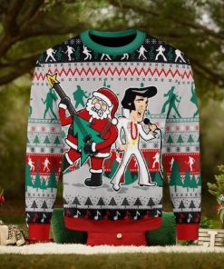 Elvis With Santa Christmas Ugly Christmas Sweater