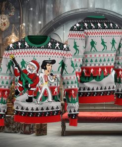 Elviss Presleyy With Santa Ugly Christmas Sweater 3D Gift Idea Christmas