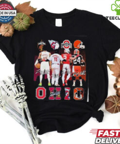 Emeka Egbuka Donovan Mitchell Nick Chubb And Jose Ramirez Ohio Sports Teams Shirt