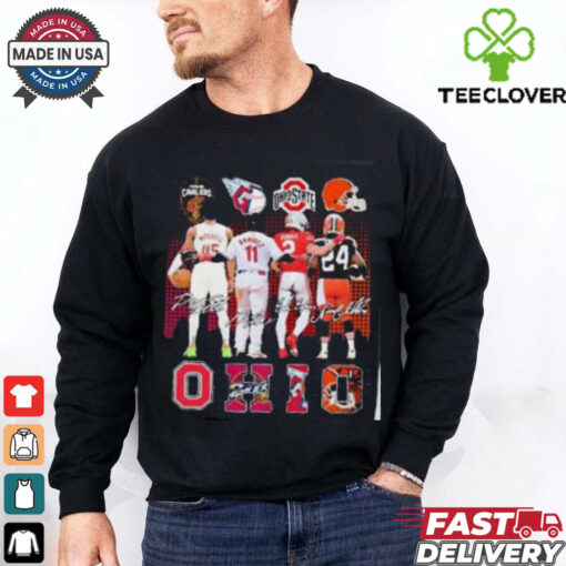 Emeka Egbuka Donovan Mitchell Nick Chubb And Jose Ramirez Ohio Sports Teams Shirt