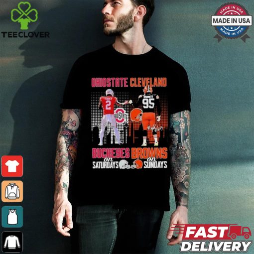 Emeka Egbuka Ohio State Buckeyes On Saturdays And Myles Garrett Cleveland Browns On Sundays Shirt
