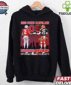Emeka Egbuka Ohio State Buckeyes On Saturdays X Denzel Ward Cleveland Browns On Sundays Shirt