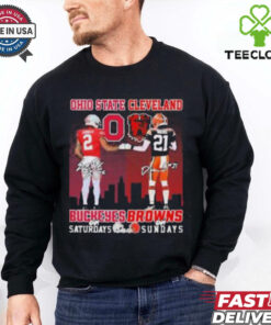 Emeka Egbuka Ohio State Buckeyes On Saturdays X Denzel Ward Cleveland Browns On Sundays Shirt