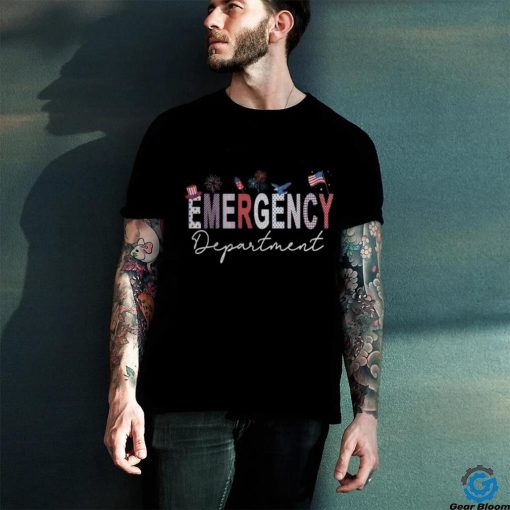 Emergency Department 4Th Of July Usa Emergency Room Nurse Women T shirt