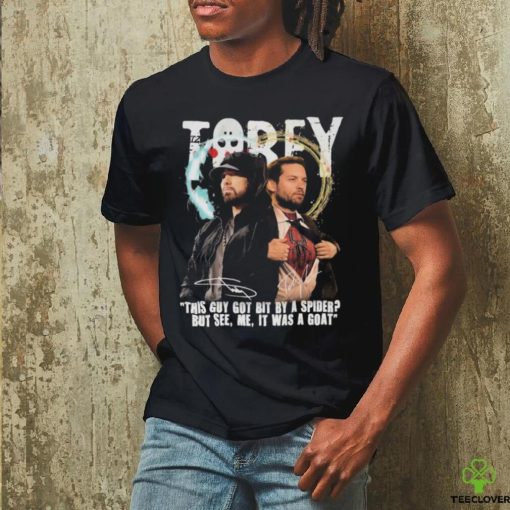 Eminem Tobey This Guy Got Bit By A Spider But It Was A Goat Signatures T shirt