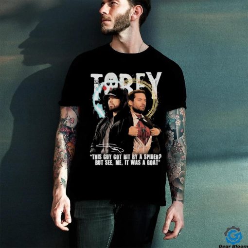 Eminem Tobey This Guy Got Bit By A Spider But It Was A Goat Signatures T shirt
