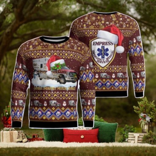 Empress Emergency Medical Services Christmas AOP Ugly Sweater Gift For Christmas