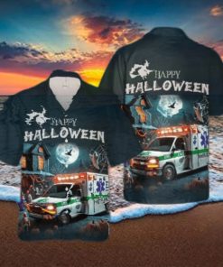 Ems Ambulance Halloween Hawaiian Shirt