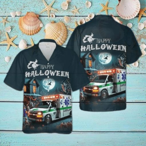Ems Ambulance Halloween Hawaiian Shirt