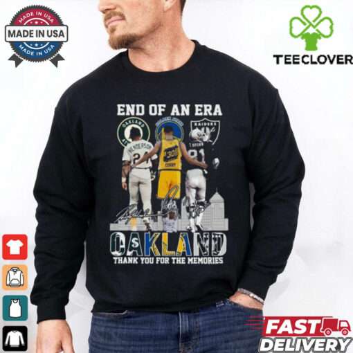 End Of An Era Oakland Henderson Curry And I Brown Thank You For The Memories Signatures 2024 T hoodie, sweater, longsleeve, shirt v-neck, t-shirt