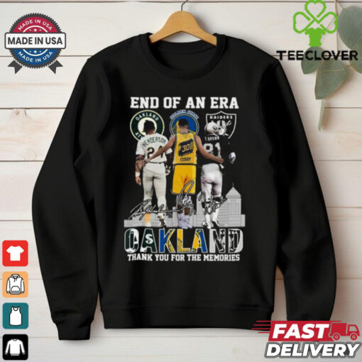 End Of An Era Oakland Henderson Curry And I Brown Thank You For The Memories Signatures 2024 T hoodie, sweater, longsleeve, shirt v-neck, t-shirt