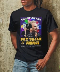 End Of An Era Pat Sajak 41st Anniversary Wheel Of Fortune Thank You For The Memories T Shirt