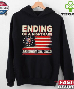 Ending Of A Nightmare January 20th 2025 Trump 45 47 Shirt