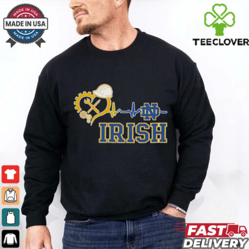Engineer heartbeat Notre Dame Fighting Irish shirt