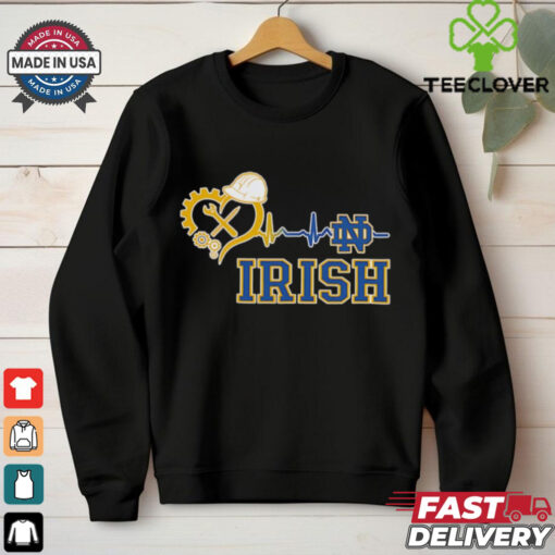 Engineer heartbeat Notre Dame Fighting Irish shirt